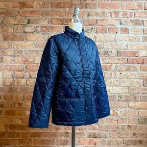NWT Draper James Quilted Navy Jacket